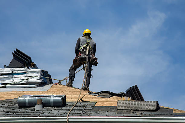 Professional Gutter Installation technician working in West Hurley, NY